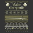 thumbnail image 2 of Men's Game of Thrones Christmas Valar Morghulis Sweater  Graphic Tee Charcoal Heather X Large, 2 of 5