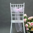thumbnail image 4 of 5Pcs Organza Chair Sashes Bright Color Silky Wedding Decoration Clear Chair Cover Back Ties Wedding Reception Event Decor, 4 of 7