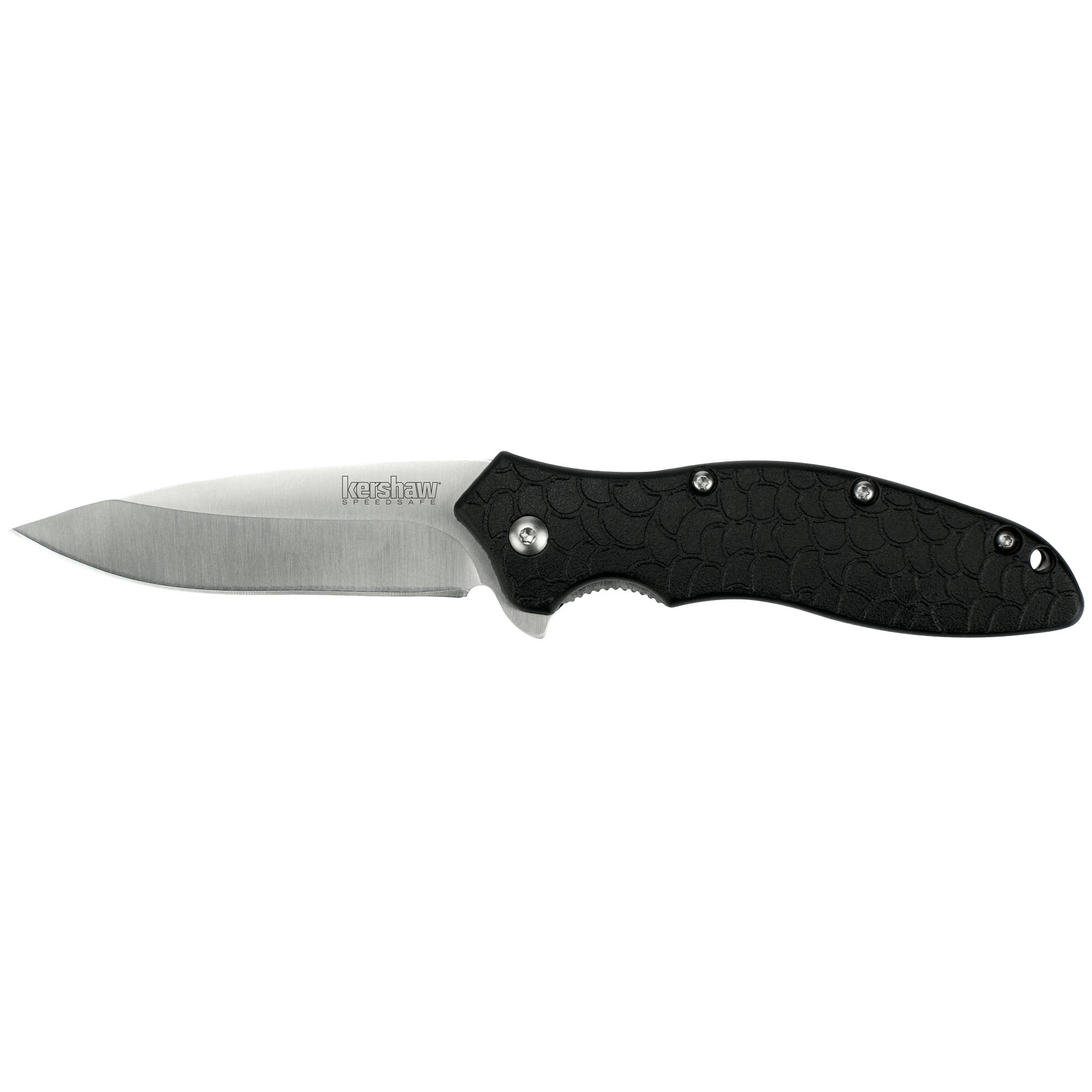 Kershaw Oso Sweet (1830), Folding Pocketknife, 3.1-Inch 8Cr13MoV Stainless Steel Blade, Satin Finish, Black Glass-Filled Nylon Handle, Liner Lock, Reversible Pocketclip, 3.2 OZ.