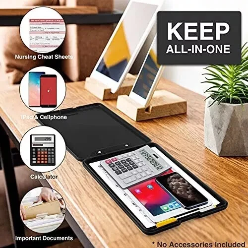 Hardware Contractor Clipboard File Clip Worksite Solid Storage Case Durable Box