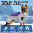 thumbnail image 2 of Warm Dog Coat Turtleneck Jacket ,Waterproof Protection Vest Premium for Medium and Large Dogs with Neck Reflective Stripes 3XL, 2 of 9