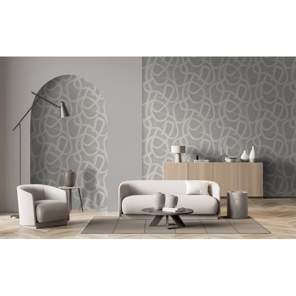 Brushstroke Swirl Geometric Wallpaper R8264