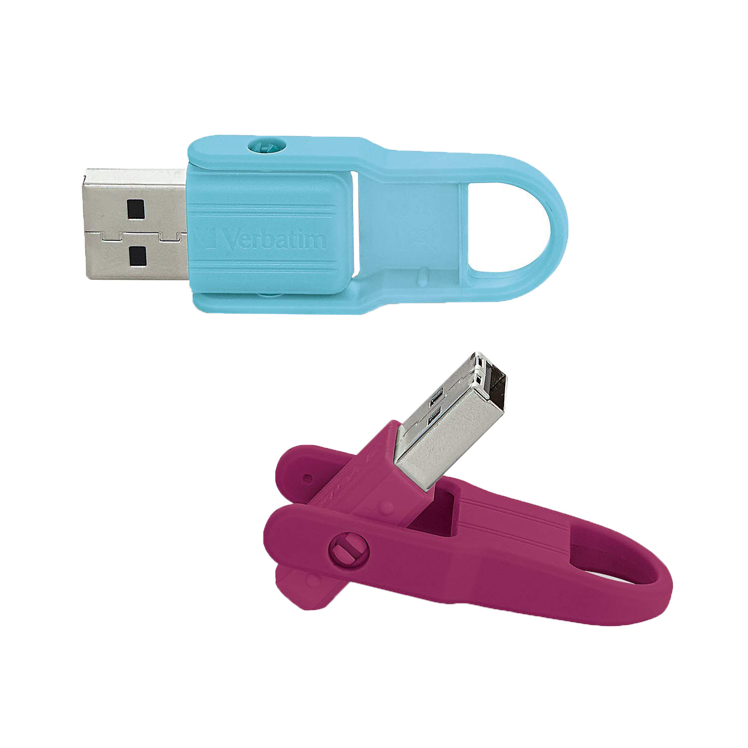 Verbatim 16GB Store n Flip USB Flash Drive, Berry and Blue Walmart