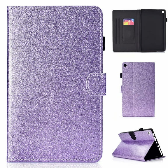For Fire HD 8 2016/2017 Sleep Shockproof LightWeight Protective Stand Glitter Bling Case