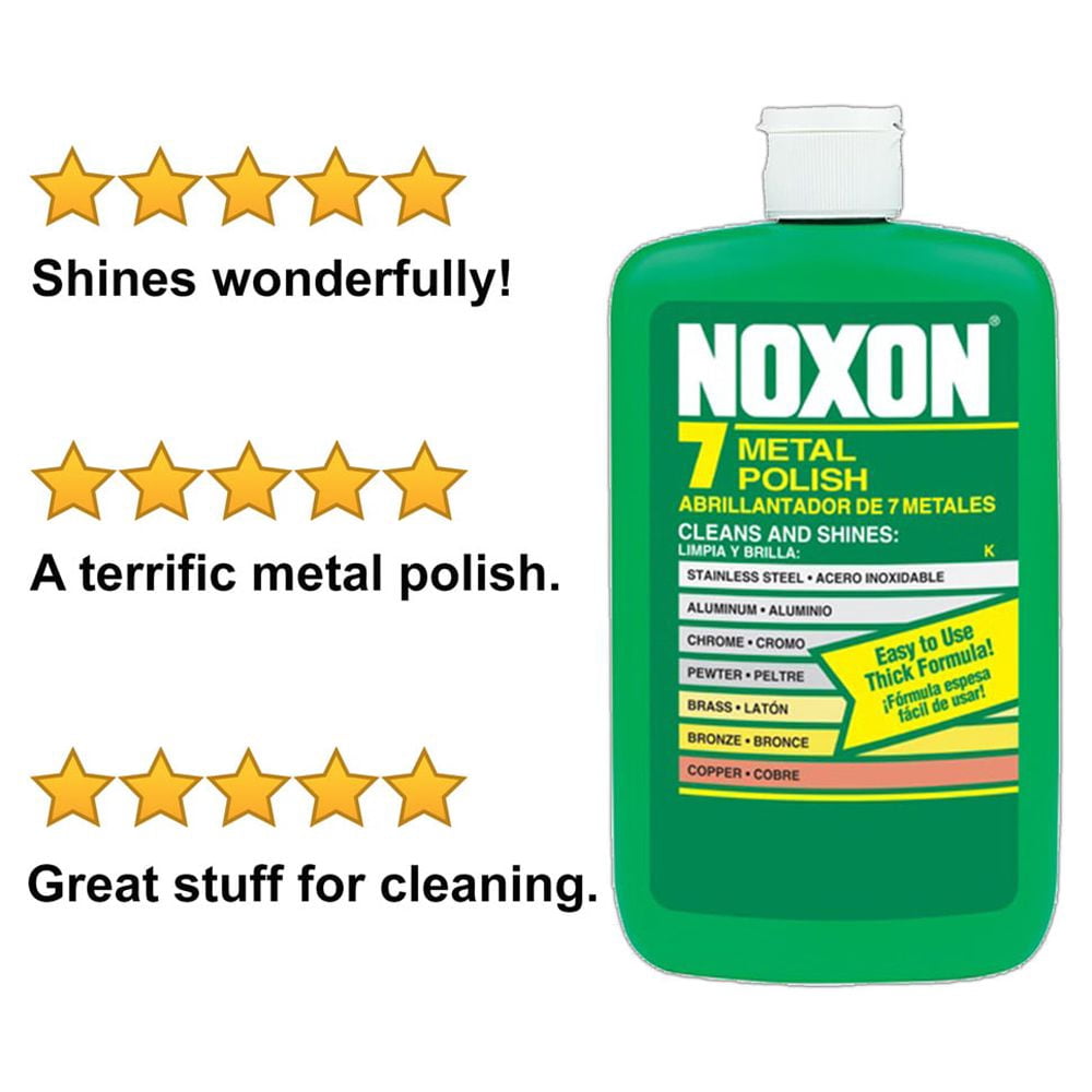 Noxon 7 Metal Polish Purpose Cleaner with Thick formula, 12 oz
