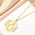 thumbnail image 3 of Geometric Dice Stainless Steel Polyhedral Charm Dungeons Dragons Necklace, 3 of 5