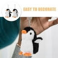 thumbnail image 2 of WORGEOUS 2 uds encantador pingüino Animal muñeco de peluche llavero de juguete llavero bolsa colgante juguetes de recuerdo de fiesta para niños niñas gris negro, 2 of 9