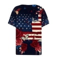 thumbnail image 5 of Homenesgenics 4th of July Womens Tops Plus Size 4x 5x Fourth of July Button-Down Short-Sleeve V-Neck Summer T-Shirts Independence Day Printed Tee Multicolor XL, 5 of 9