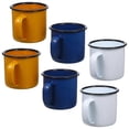 thumbnail image 5 of 6pcs Vintage Enamel Mugs, Premium Drinking Cups for Tea, Juice & Hot Beverages, Easy Clean, Slip Resistant Handle for Camping & Daily Use, 5 of 5