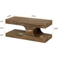 thumbnail image 2 of Tribesigns Coffee Table for Living Room, Rectangular Wood Center Table with Storage, 47.2" Large Rustic Coffee Tables Cocktail Table with Heavy Duty Base ( Brown), 2 of 7