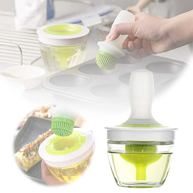 Friendly Silicone Bottom Brush Bottle Set Suitable For Kitchen Barbecue Durable And Baking Brushes Dry Food Containers Storage Set Carrot Peeler Ring Candy Melts Oil Spreader Brush with Bottle