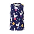 thumbnail image 2 of Easygdp Lama in Space Men's Mesh Basketball Jersey Quick Drying Sleeveless Shirts Fitted Muscle Tank Tops Sport Round Neck T-Shirt - 4X-Large, 2 of 9