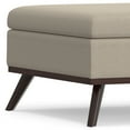 thumbnail image 4 of Harrison 36 inch Wide Transitional Coffee Table Storage Ottoman in Mink Brown Tweed Look Fabric, 4 of 11
