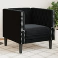 thumbnail image 1 of vidaXL Chesterfield Sofa Chair Black Velvet, 1 of 5