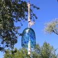 thumbnail image 4 of Sunnydaze Natural Melody 7.5" Turquoise Glass Speckled Wind Chime Bell, 4 of 9