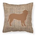 thumbnail image 2 of Carolines Treasures BB1074-BL-OR-PW1818 Curly Coated Retriever Burlap and Orange   Canvas Fabric Decorative Pillow 18H, 2 of 2