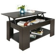 thumbnail image 2 of SuperDeal 38.6" Lift Top Coffee Table W/Extra Shift Rectangular MDF & Iron, Brown, 2 of 9