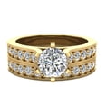 thumbnail image 4 of Wedding Ring Set for Women Gift Box Authenticity Cards 14K Gold w/Band 1.50 CT (H,SI), 4 of 5