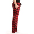 thumbnail image 2 of #followme Microfleece Mens Buffalo Plaid Pajama Pants with Pockets (Red Buffalo Plaid, Small), 2 of 3