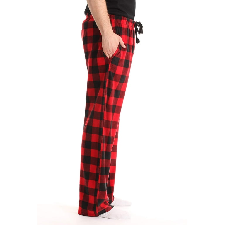 followme Microfleece Men s Buffalo Plaid Pajama Pants with Pockets