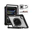 thumbnail image 1 of Case for iPad Pro 11 Inch M4 2024 5th Gen Heavy Duty Rugged Shockproof Cover with 360° Rotating Hand Strap Foldable Stand & Shoulder Strap, Pencil Holder, 1 of 7