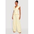 thumbnail image 2 of Women's Solid High Waisted Wide Leg Dress Pants with Belt, 2 of 4