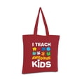 thumbnail image 2 of Awkward Styles I Teach Awesome Kids Tote Bag Autism Teacher Shopper Bag Gifts for Autism Teacher Special Education Support Awesome Teacher Reusable Canvas Bag Autism Awareness Gifts for Teacher, 2 of 5