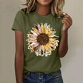 thumbnail image 2 of Vetement Femme ete 2025 Womens Fashionable Sunflower Printed Round Neck Short Sleeved Sports Casual T Shirt Short Sleeve T Shirt Women Shirts Comfy Women Sleeve Running Shirts Compression Woman M, 2 of 5