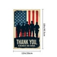 thumbnail image 4 of Remain Unique Thank You Remember and Honor Patriotic Soldiers Flag Linen Garden Flag for 4th of July Memorial Day Spring Summer Home Outdoor Garden Yard Decor 12x18 inch, 4 of 5