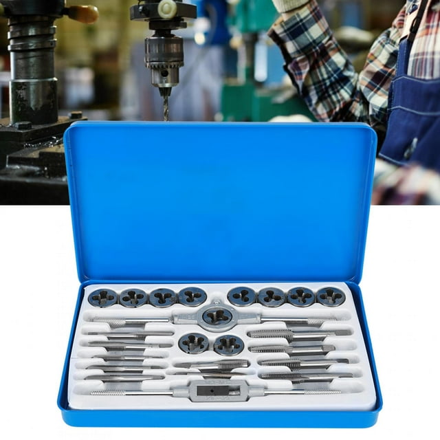 Industrial Tool Rethread Tap And Die Tool, Tap And Die Set, Toughness 24Pcs Cast Iron For Process Stainless Steel