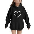 thumbnail image 2 of DxhmoneyHX Hoodies for Girls Fall Winter Warm Pullover&nbsp;Sweatshirts Long Sleeve Blouse Fashion Hearts ​Printed Going Out Tops with&nbsp;Pocket Size 9 Years, 2 of 7
