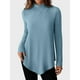 thumbnail image 2 of Blusas para mujer,Camiseta informal de manga larga con cuello redondo para mujer, blusa de poliéster, corte suave y cómodo, largo regular para uso diario, sopatenor, 2 of 9