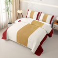 thumbnail image 3 of Homewish Vintage Vertical Lines Twin Quilt Set,Contemporary Stripe Twin Coverlet Set,Red,2pcs, 3 of 7