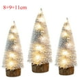 thumbnail image 2 of KOYPTL 3 Pcs Mini Christmas Tree with Light Glitter Artificial Bottle Brush Trees Ornament with Wooden Base for Xmas Holiday Party Home Decor Christmas Table Decorations for Desktop Fireplace Decor, 2 of 6