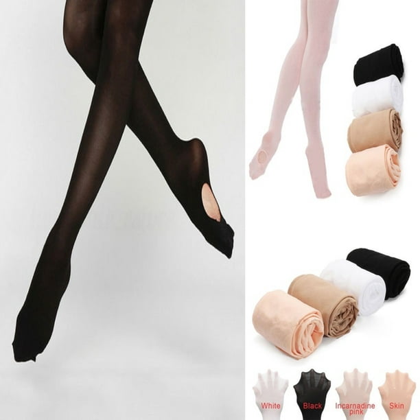 Girls Silky Dance High Performance Convertible Ballet Tights Theatrical Pink