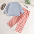 thumbnail image 5 of Little Boys Clothes 2-Piece Long Sleeved Car Embroidered Hoodie Plaid Long Pants Halloween Outfits Sets Size 6-7T ,Gray, 5 of 5