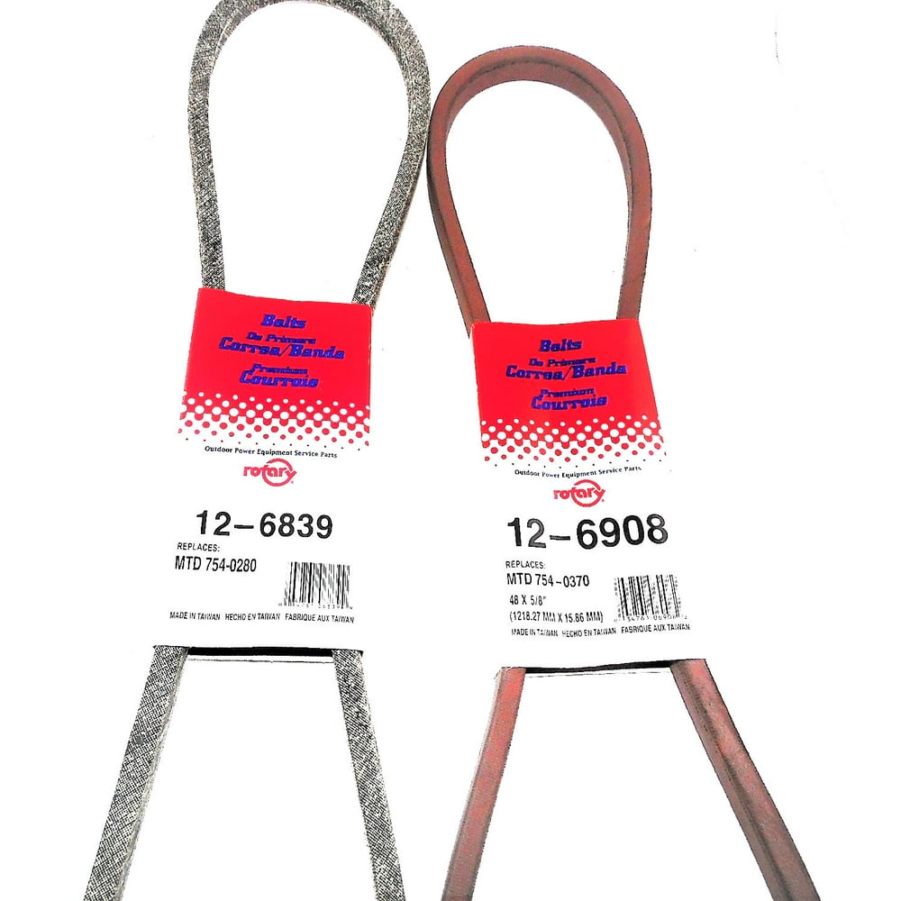 6839 & 6908 Rotary VariSpeed Belt Set Compatible With MTD 7540280,754