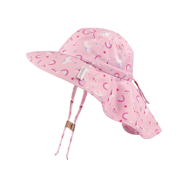 FlapJackKids - Sun Hat Neck Cape - Unicorn - Medium (2-4Y)