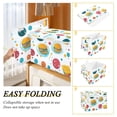 thumbnail image 2 of Yayeee Collapsible Cube Storage Bin with Lid Fabric Closet Decorative Basket with Handles, Bubbles Hamburger, 2 of 7
