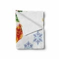 thumbnail image 2 of Christmas Soft Flannel Fleece Throw Blanket, Classical Traditional Design Stocking Santa Claus Hat Mistletoe Snowflakes, Cozy Plush for Indoor and Outdoor Use, 50" x 60", Multicolor, by Ambesonne, 2 of 6