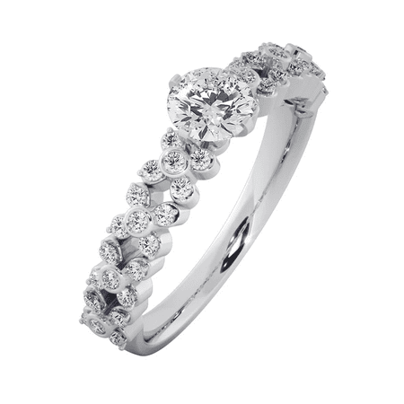 

Intricate Sterling Silver Stud Solitaire Ring