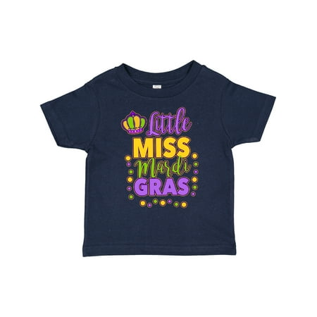 

Inktastic Little Miss Mardi Gras with Crown and Dots Gift Toddler Toddler Girl T-Shirt