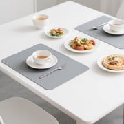 FXMLRLK 1 Pack Silicone Placemat, Food-Grade Non-Slip Waterproof, Dining, Stain Resistant, Countertop Protector, Kitchen Counter Mat, Heat Resistant, Baking mat Dishwasher Safe,Red