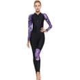thumbnail image 1 of Charmo Combinaison de Surf pour Femmes à Manches Longues Maillot de Bain une Pièce à Blocs de Couleur, 1 of 5