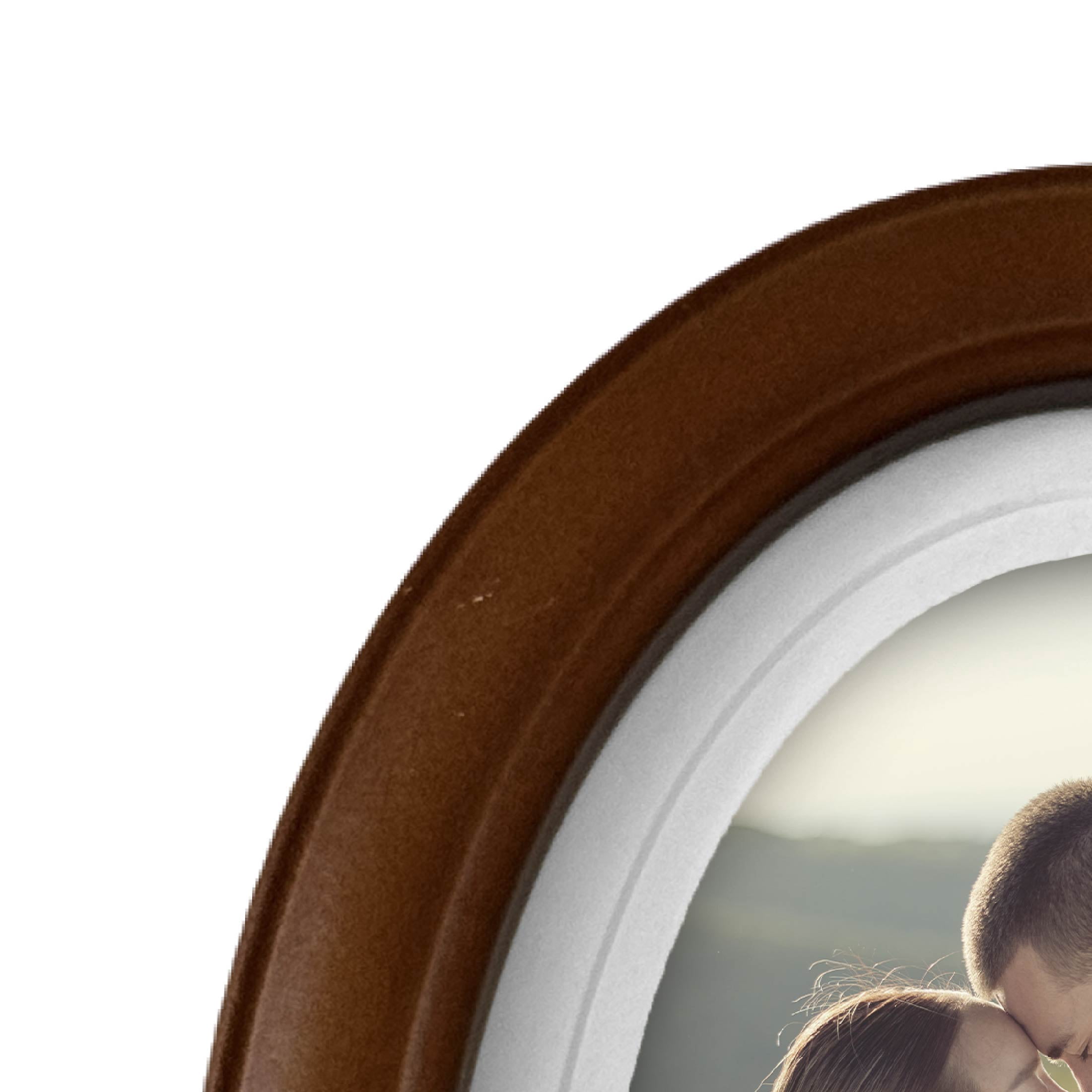 OneDesign Home 5x7 Oval Double Matte Wood Picture Frame