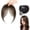 Coffee, variant on Clip In Fringe Bangs Hairpieces for Women, Natural Looking Wispy Curved Bangs Hair Extension with Side Temples for Daily Wear Styling(Black,One Size)