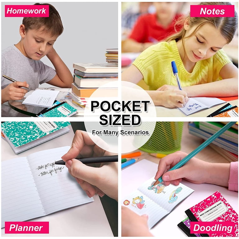 Feela Mini Composition Notebook, 30 Pack, Pastel Colors photo 6