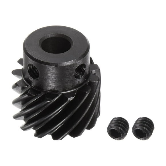 Unique Bargains 6mm Aperture 13T Helical Gear 1 Mod Hardened Steel Motor Gear, Right Direction