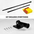 thumbnail image 2 of G128 Combo Pack: 5 Ft Tangle Free Aluminum Spinning Flagpole (Black) & New Mexico NM State Flag 2x3 Ft, ToughWeave Series Embroidered 300D Polyester | Pole with Flag Included, 2 of 9