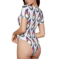 thumbnail image 2 of Gaeub Golf balls Print Women's Short Sleeve One Piece Swimsuit Sexy High-Waisted Bodysuit Bathing Suit for Swimming, Beach, Sports-X-Large, 2 of 7